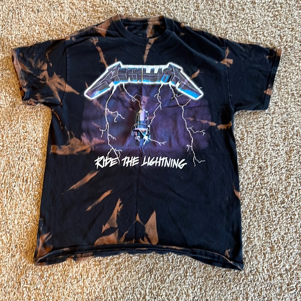 Metallica t-shirt. Black/tie dye. Boys medium.